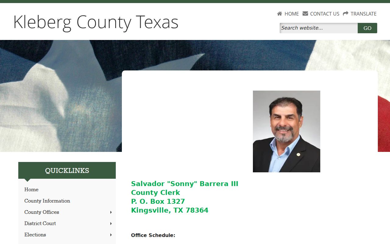 Kleberg County criminal records County Clerk search information